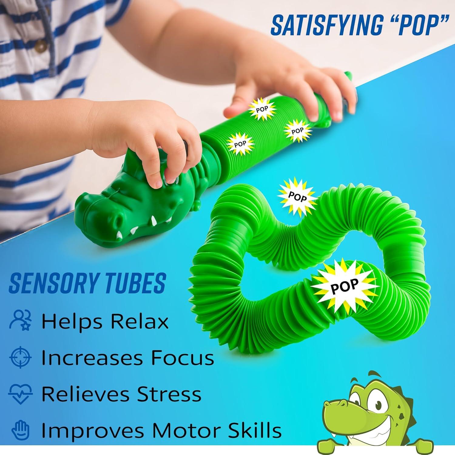 Tuberías Pop Gator Refresh - Juguete Sensorial Antiestrés
