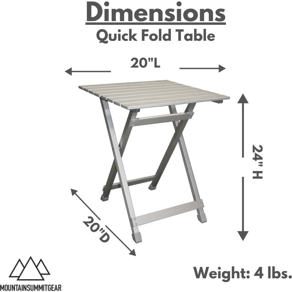 Mesa Plegable Rápida de Aluminio Mountain Summit Gear 69.85x50.8cm