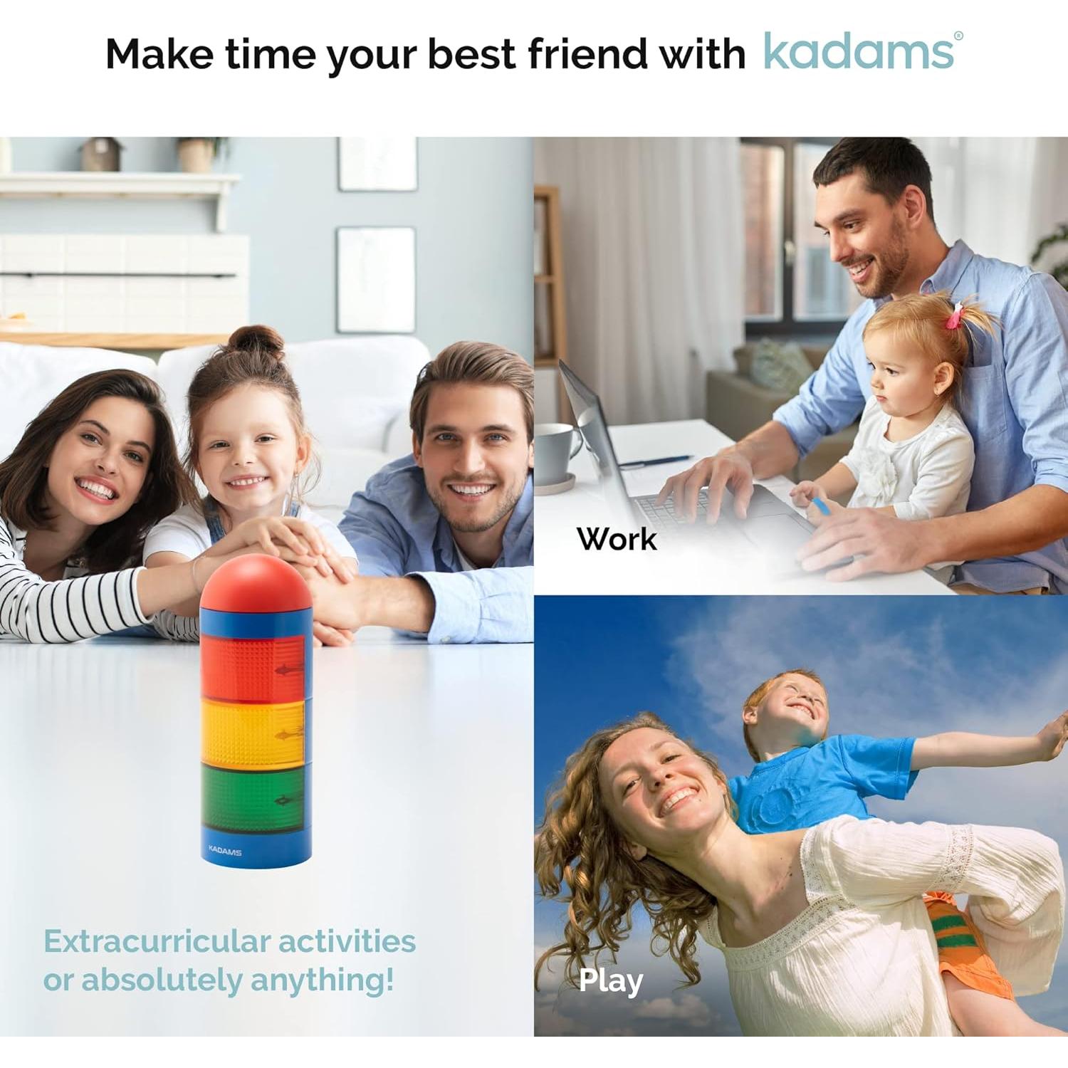 Temporizador Visual KADAMS para Niños - Alarma Semáforo 24h