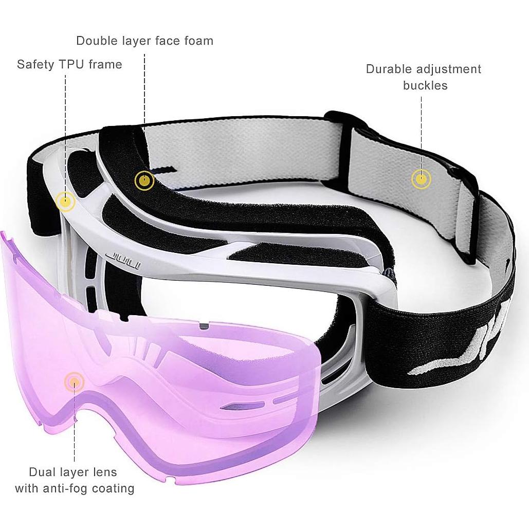 Gafas de Esquí JULI Unisex con Lente Plateada VLT 12%