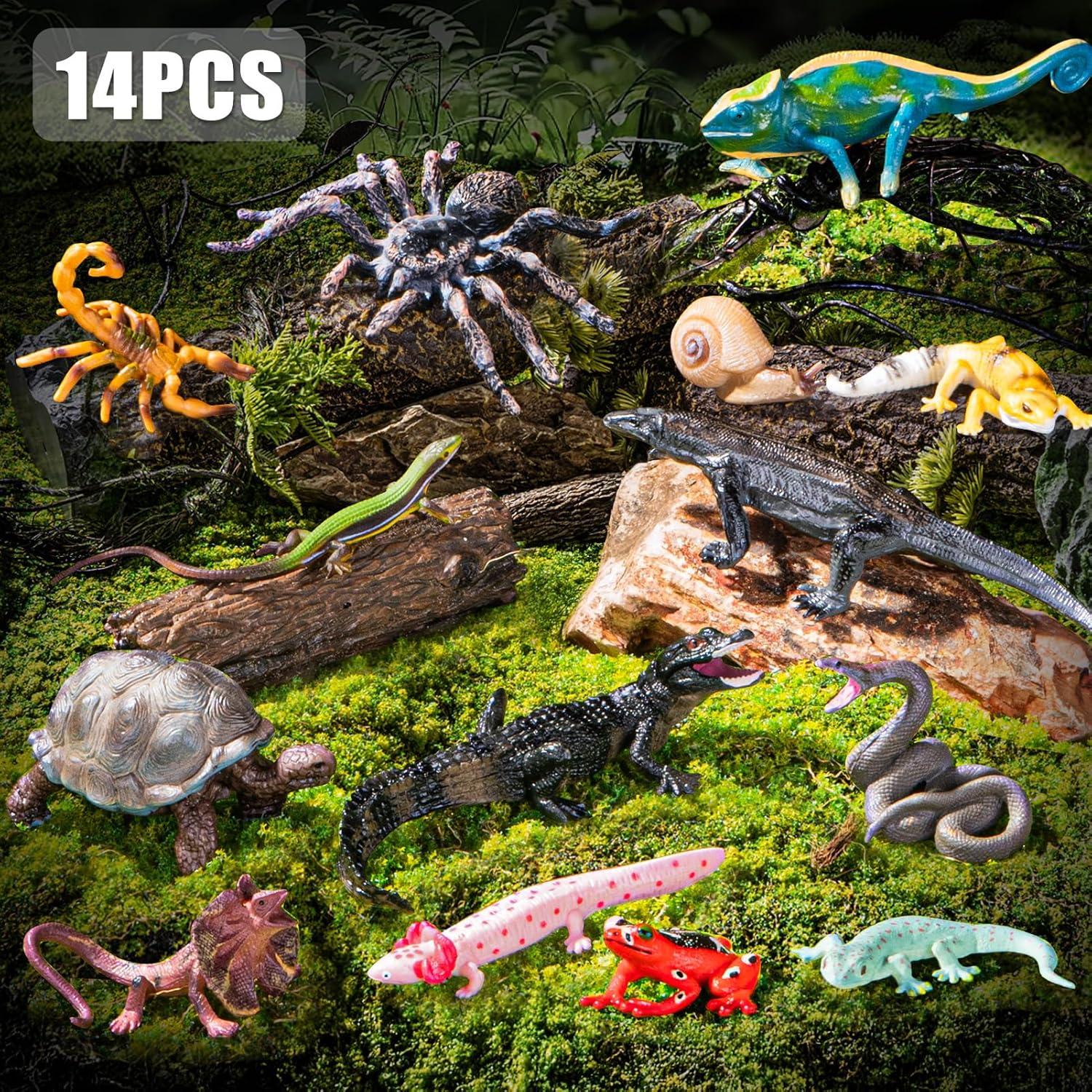 14 Figuras de Animales Reptiles Zoopal - Juguetes Educativos