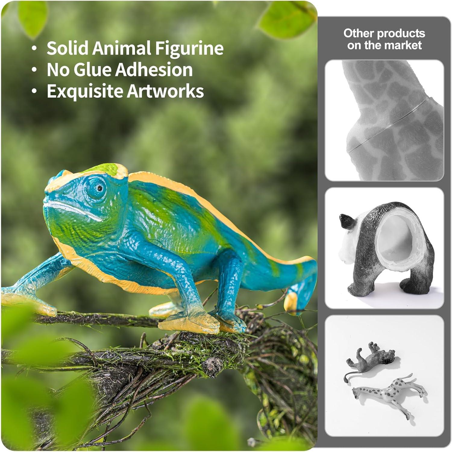 14 Figuras de Animales Reptiles Zoopal - Juguetes Educativos