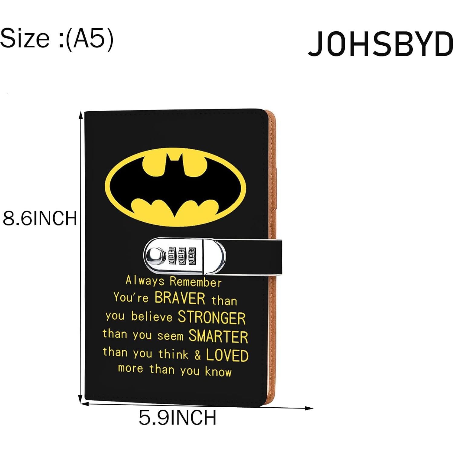 Cuaderno de Combinación de Cerradura JOHSBYD de Cuero 200 Páginas