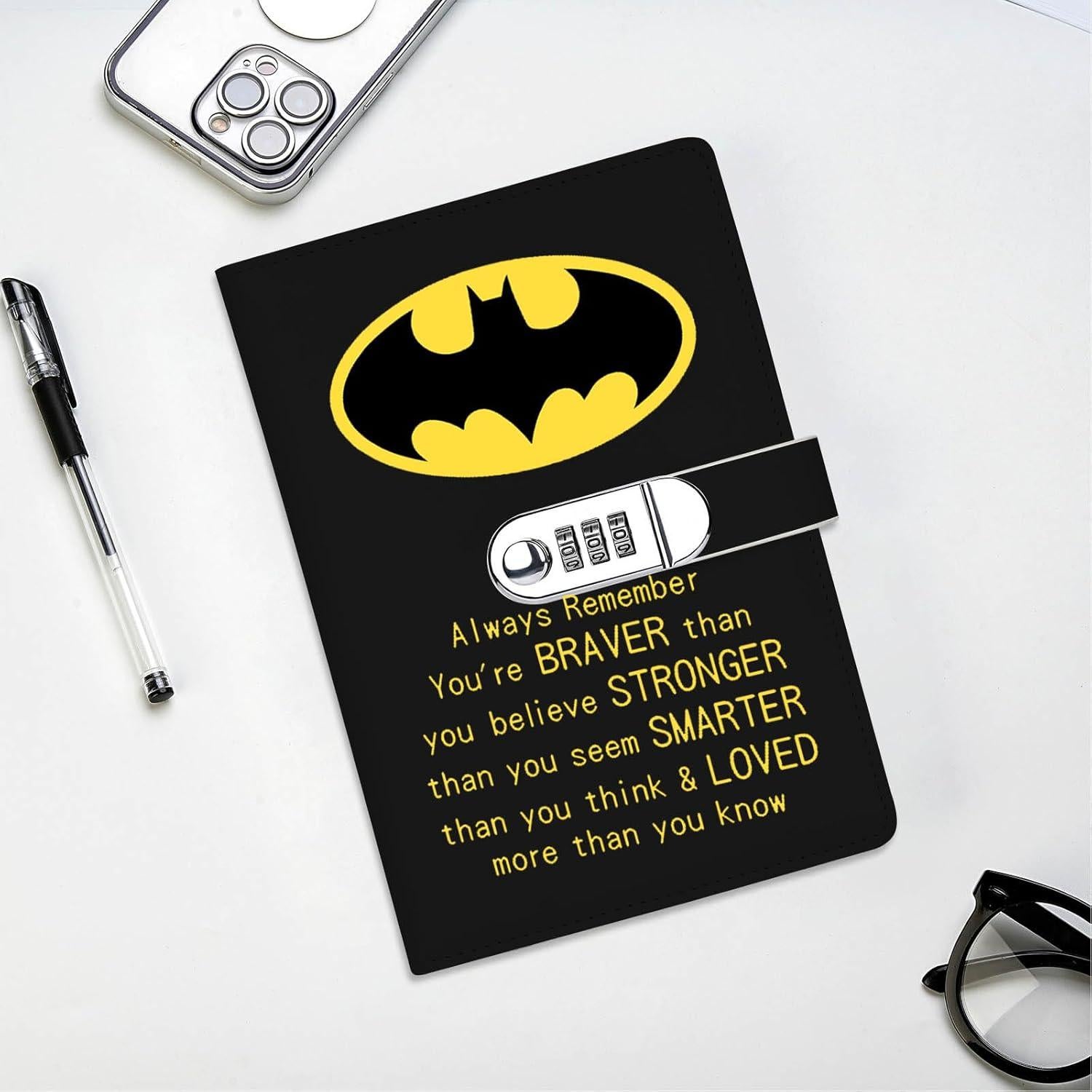 Cuaderno de Combinación de Cerradura JOHSBYD de Cuero 200 Páginas