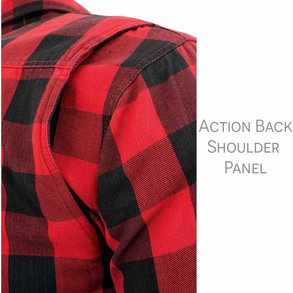 Camisa de Motociclista Milwaukee Leather MPM1631 con Armadura CE