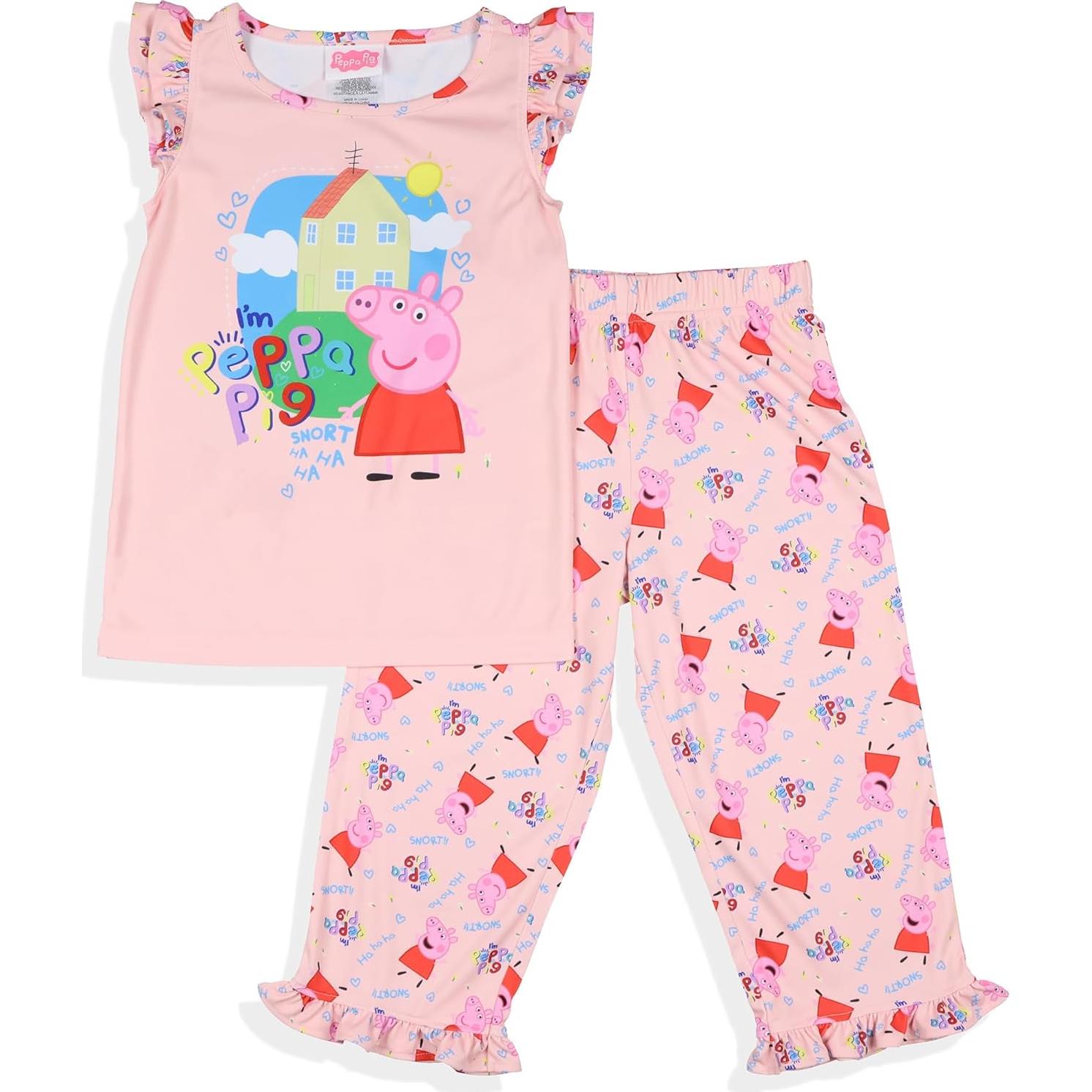 Pijamas Peppa Pig para Niñas 3T - Conjunto 2 Piezas con Volantes