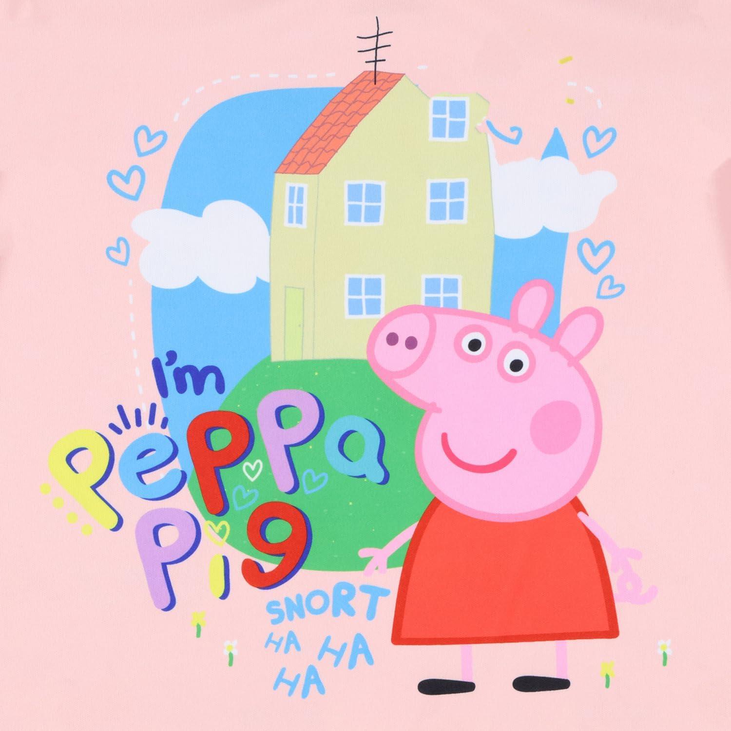 Pijamas Peppa Pig para Niñas 3T - Conjunto 2 Piezas con Volantes
