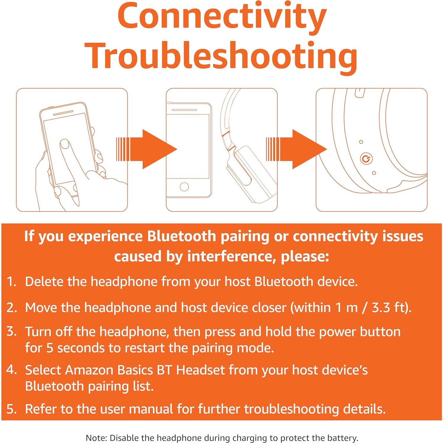 Auriculares Inalámbricos Amazon Basics MB6073B Bluetooth 5.1