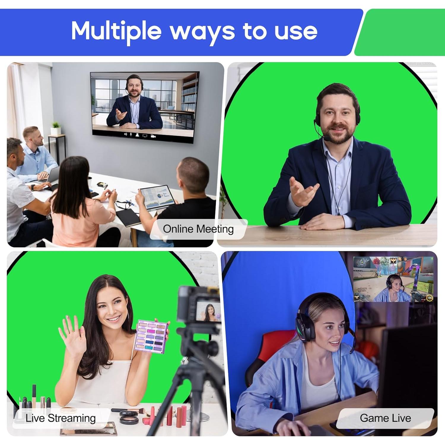 Silla portátil con fondo verde RGTBANWPN 145 cm plegable