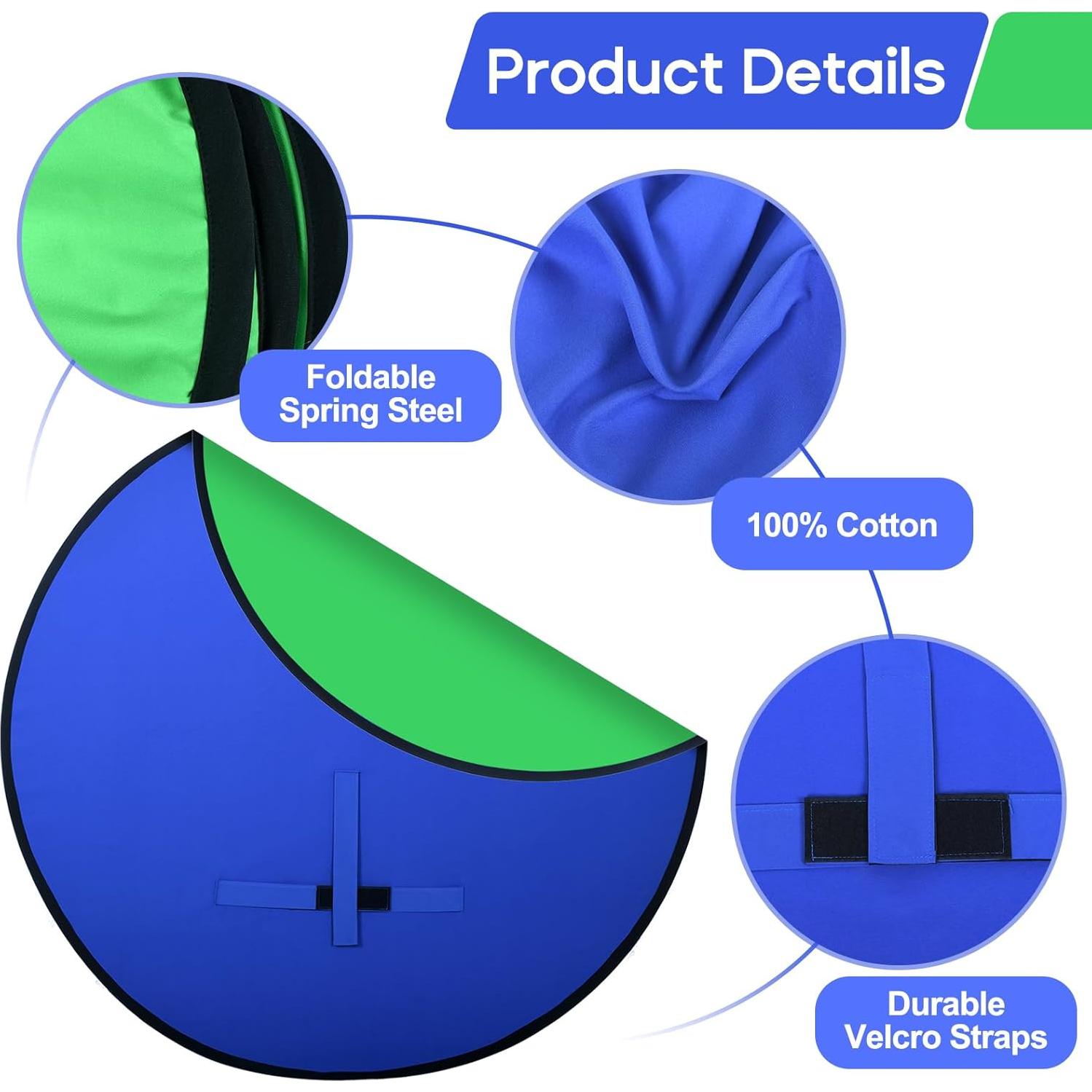 Silla portátil con fondo verde RGTBANWPN 145 cm plegable