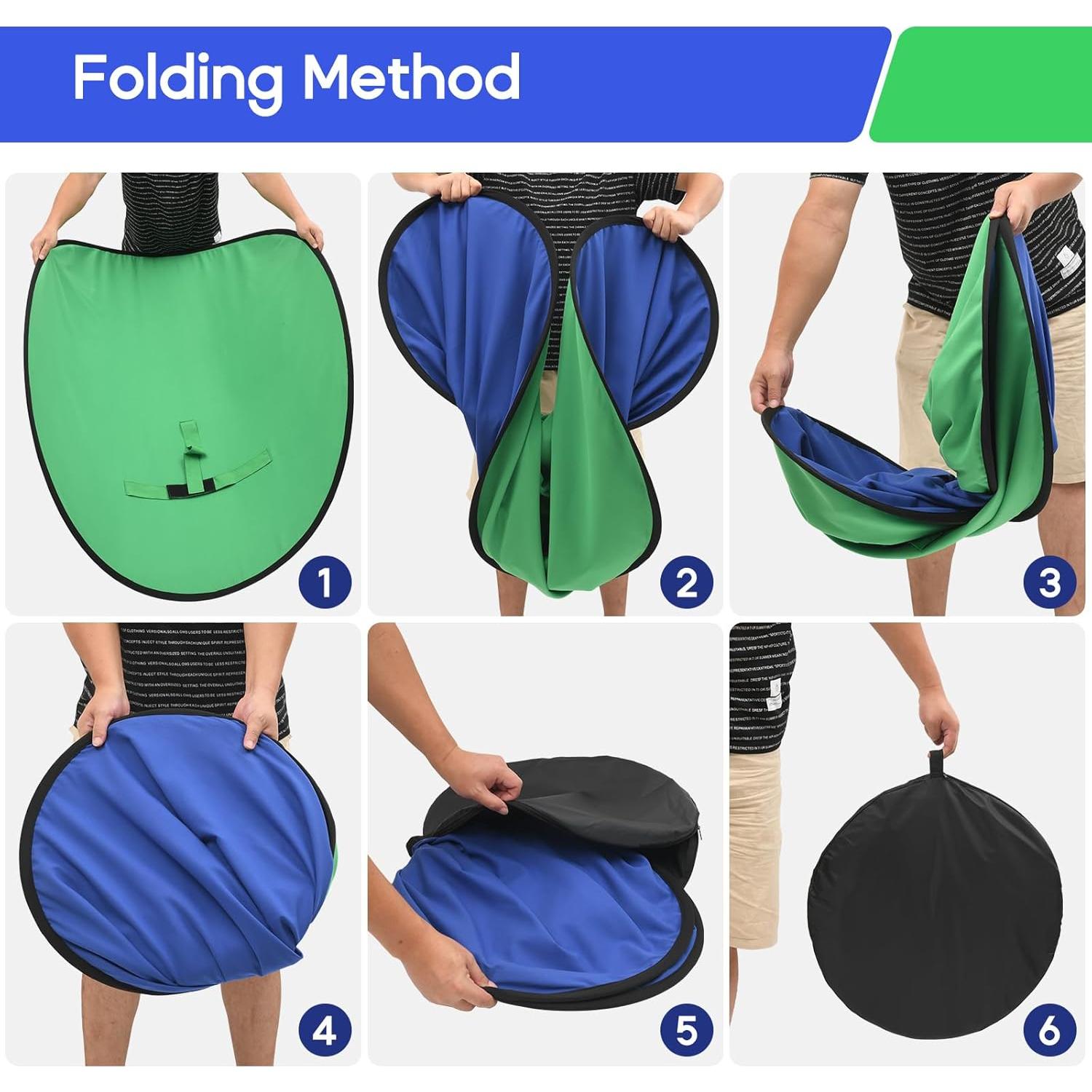 Silla portátil con fondo verde RGTBANWPN 145 cm plegable