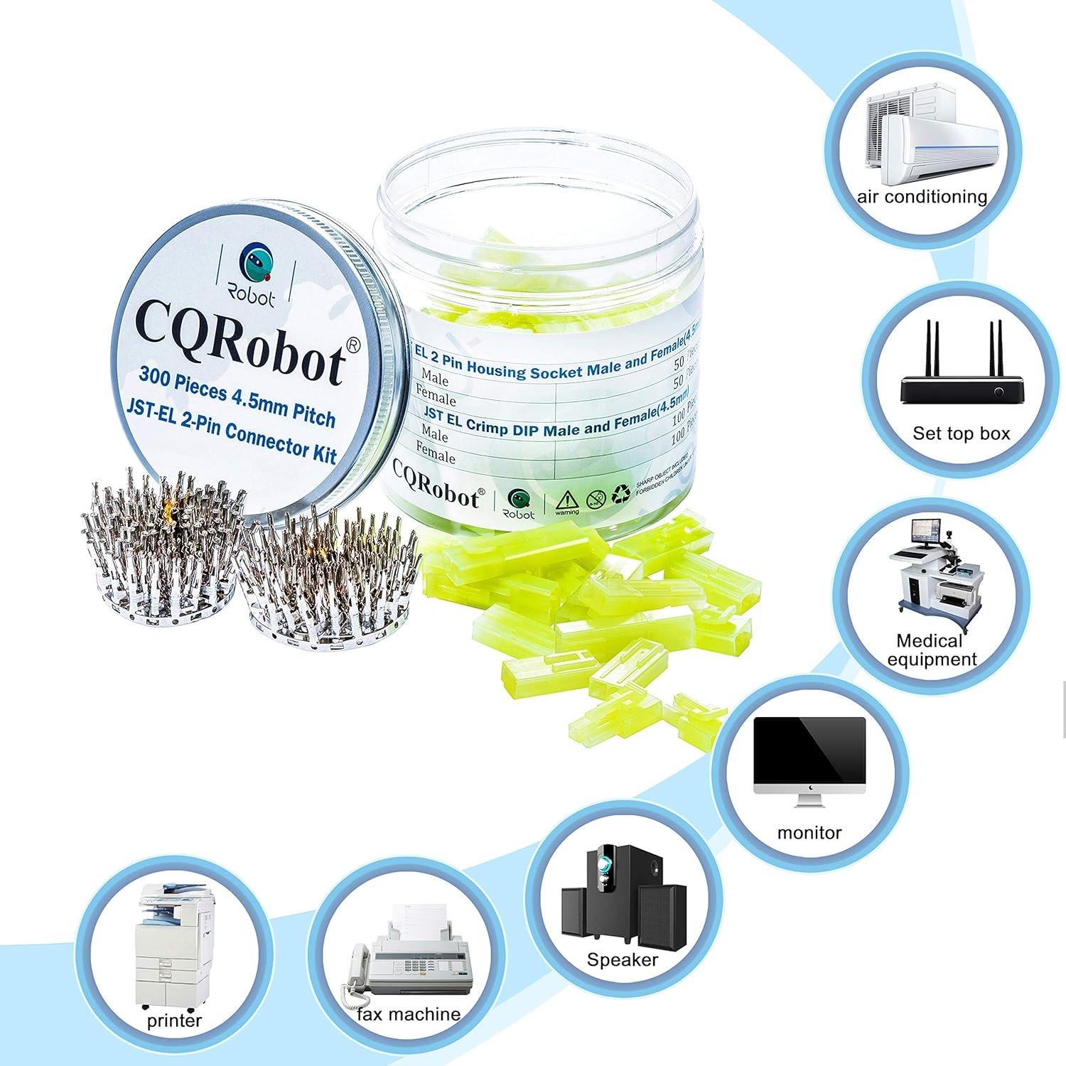 Conector JST EL 4.5 mm 2 Pines CQRobot 50 Juegos 300 Piezas