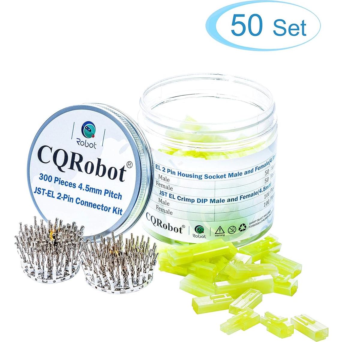 Conector JST EL 4.5 mm 2 Pines CQRobot 50 Juegos 300 Piezas