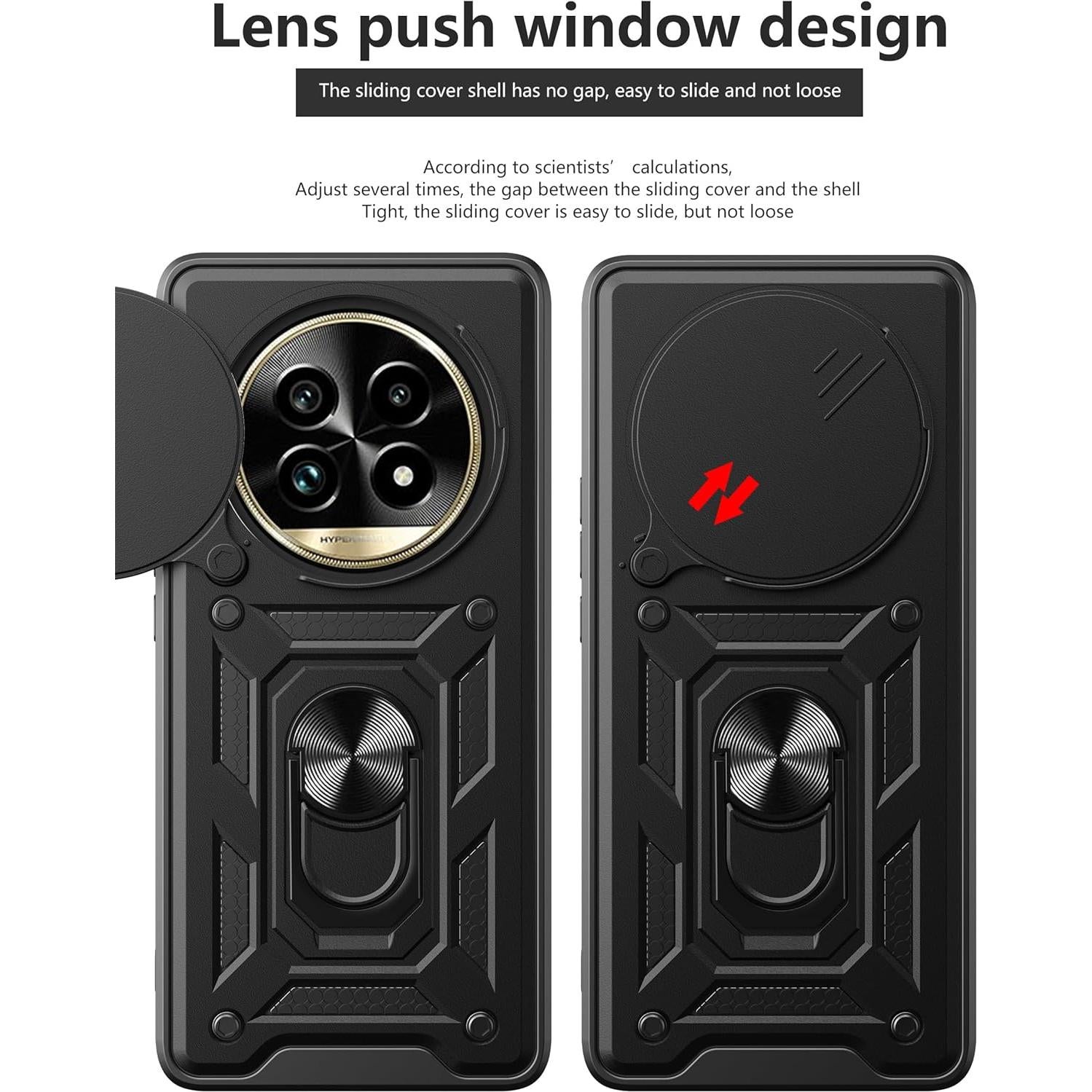 Funda Protectora Kukoufey para Realme P2 Pro 5G - Negro