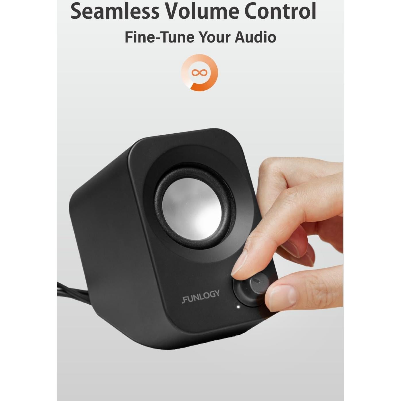 Altavoz Estéreo FUNLOGY 14W USB Compacto Negro