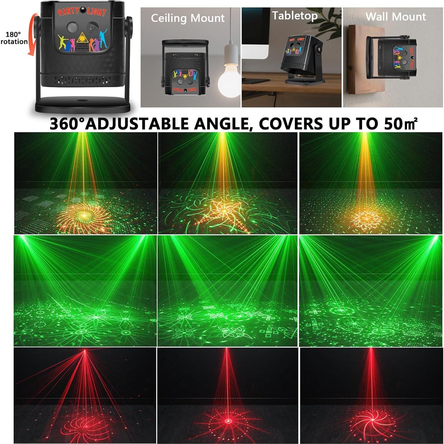 Luz de Fiesta Portátil DJ R10A-1 con Efecto Estroboscópico
