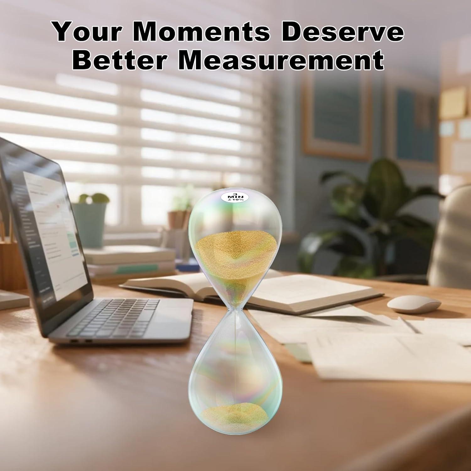 Reloj de Arena 10 Minutos YLTIMER Dorado Vidrio Colorido