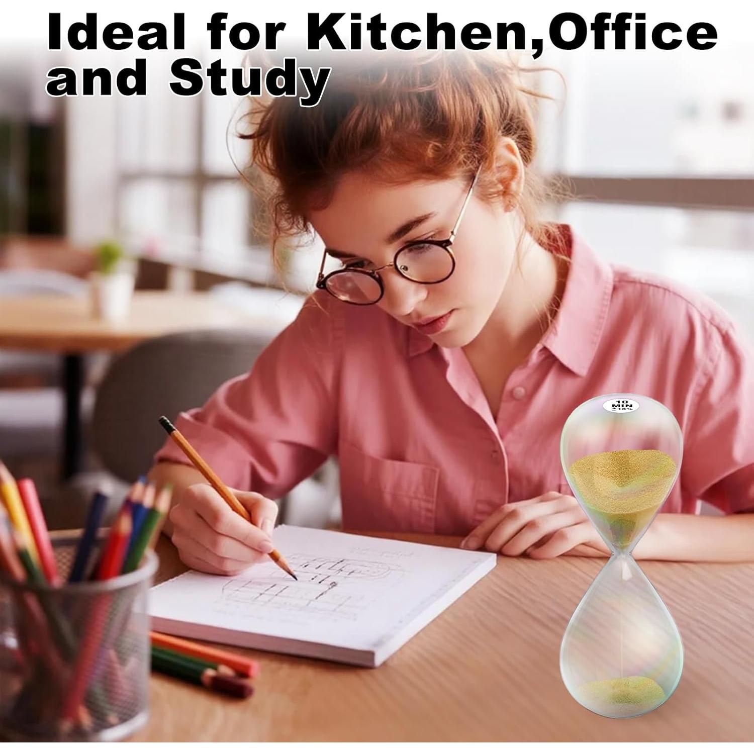 Reloj de Arena 10 Minutos YLTIMER Dorado Vidrio Colorido