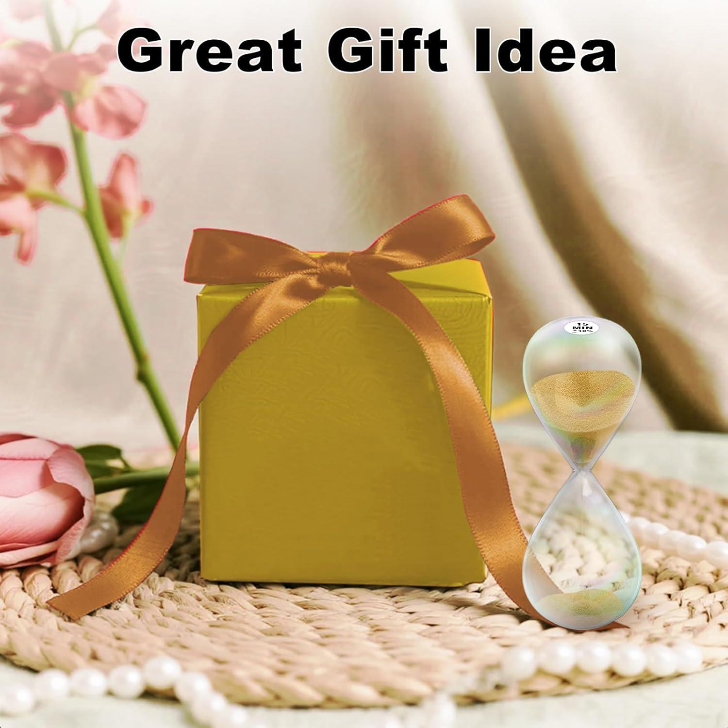 Reloj de Arena 10 Minutos YLTIMER Dorado Vidrio Colorido