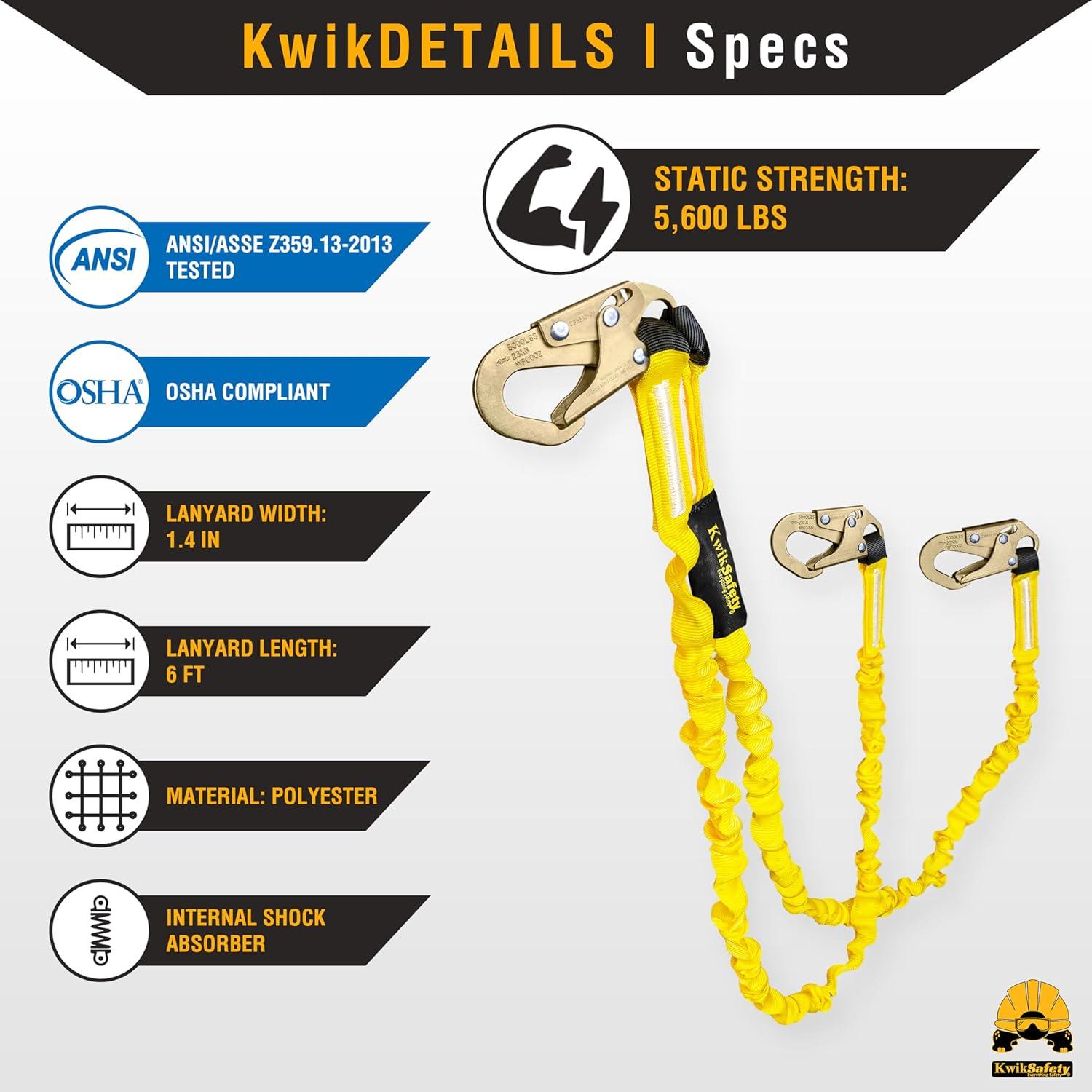 Cuerda de Seguridad Doble Pierna KwikSafety KS7704 1,86 kg