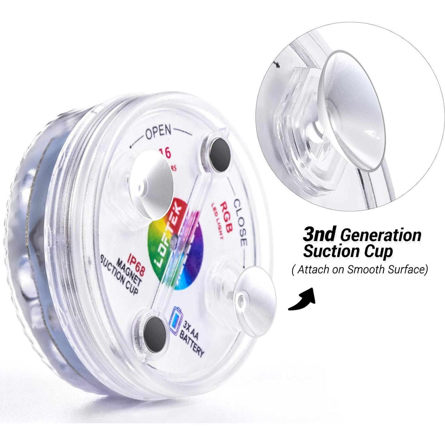 Ventosas de Silicona LOFTEK para Luces LED Sumergibles - 4 Pcs