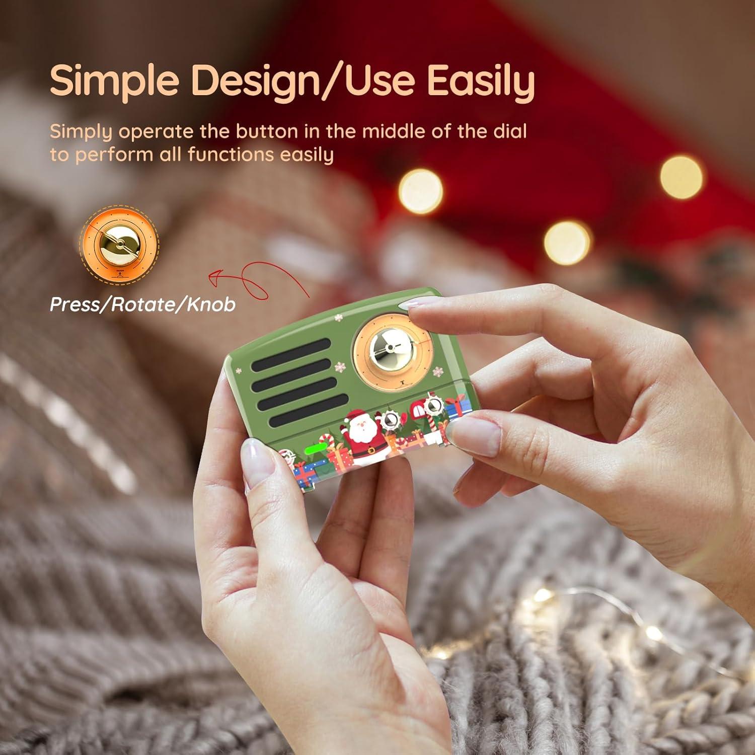 Altavoz Bluetooth Muzen MW-Q1I Retro Verde Navidad Mini