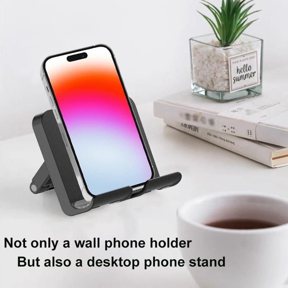 Soporte de Teléfono de Pared OOLYCIO Autoadhesivo Negro