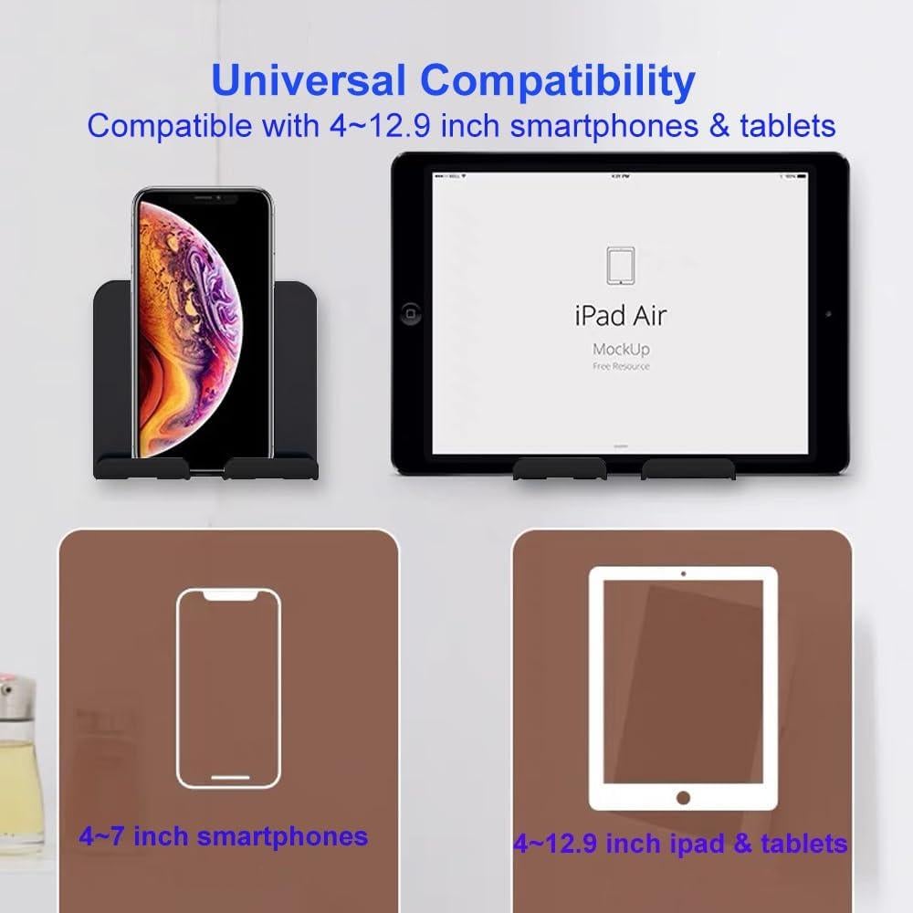 Soporte de Teléfono de Pared OOLYCIO Autoadhesivo Negro