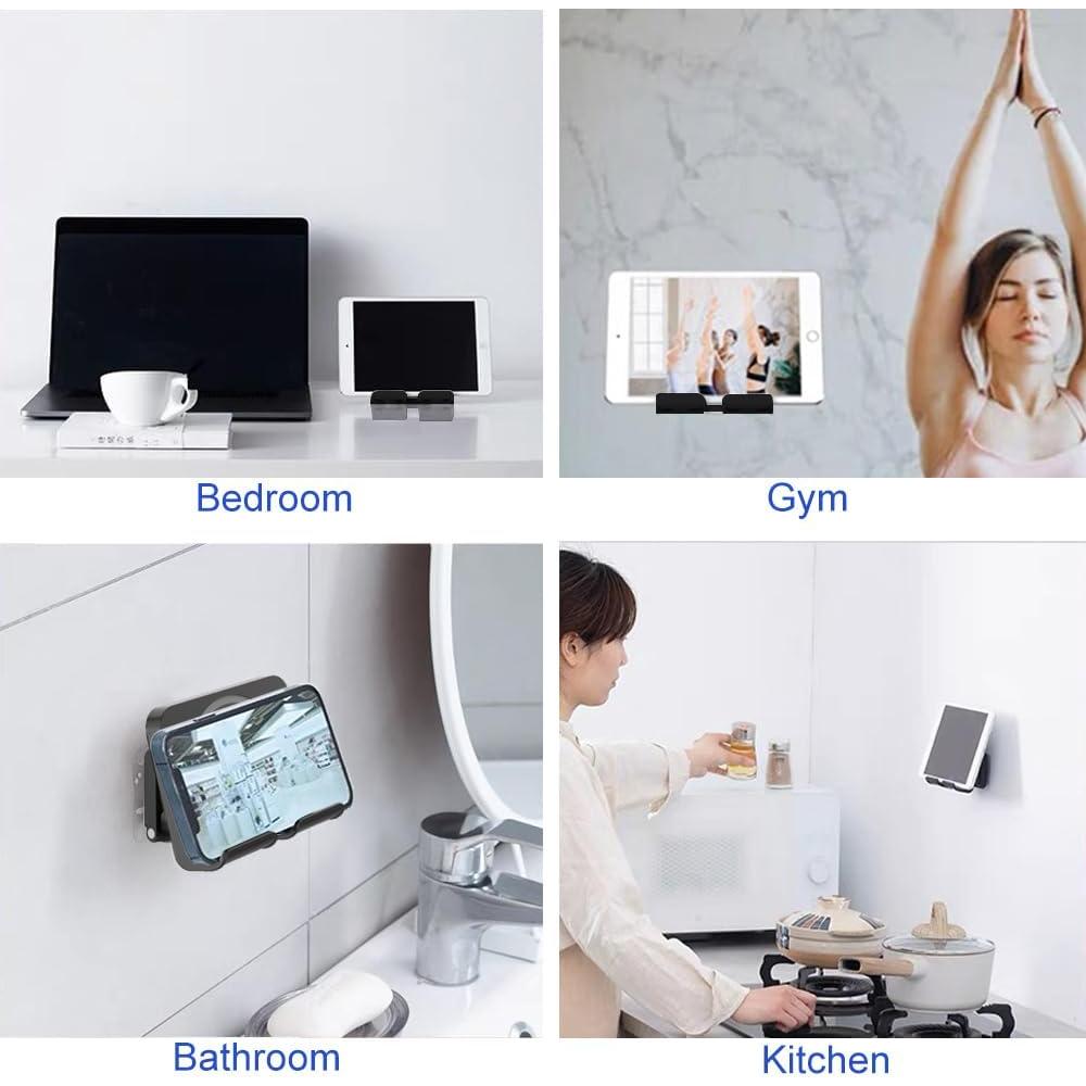 Soporte de Teléfono de Pared OOLYCIO Autoadhesivo Negro