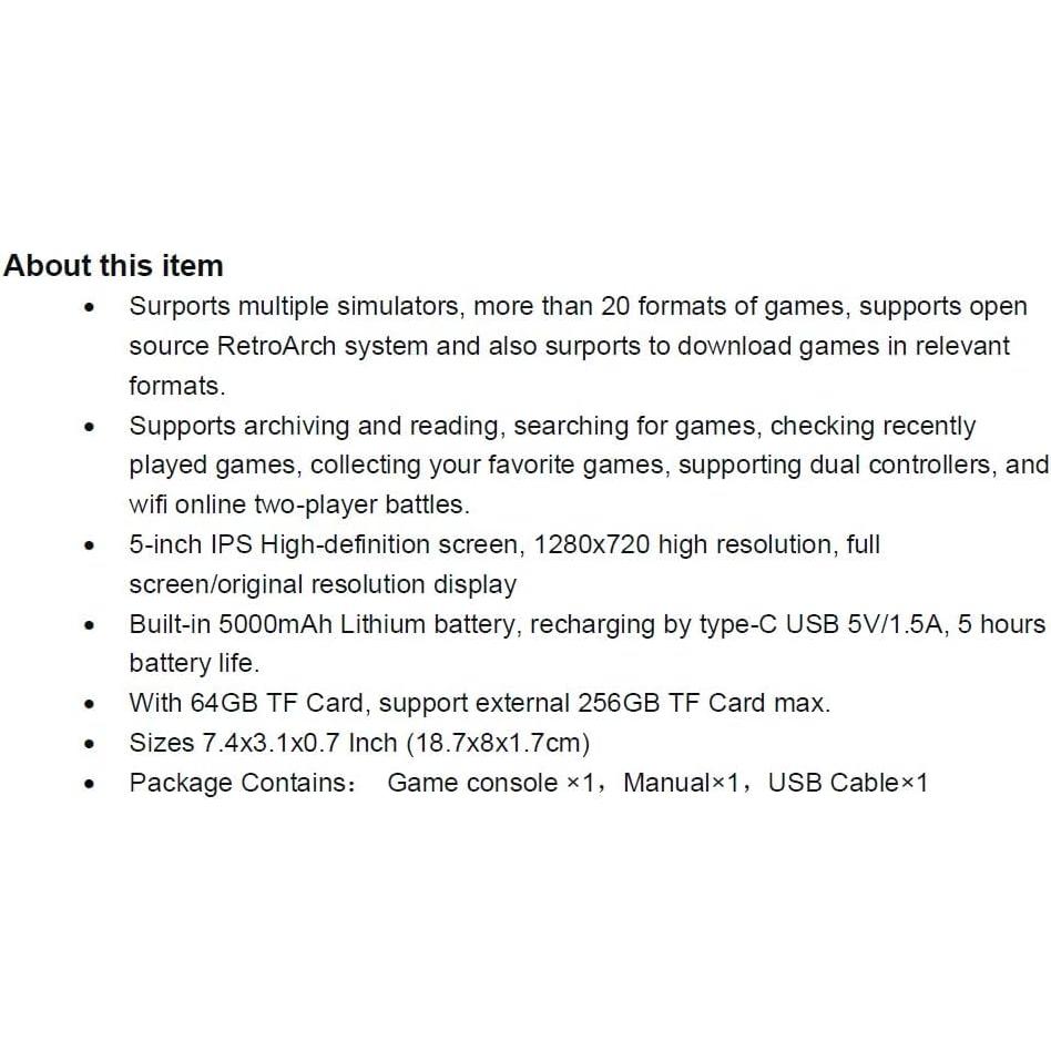 Consola de Juego Portátil Huizhou 64GB Pantalla 5" IPS