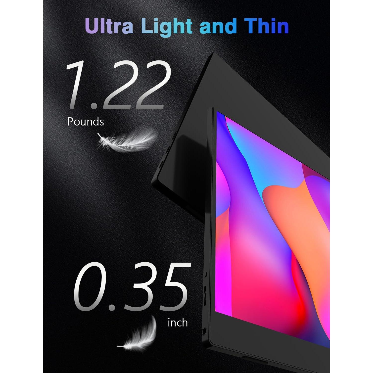 Monitor Portátil WUAWE 14" 1080P USB-C HDMI para Laptop