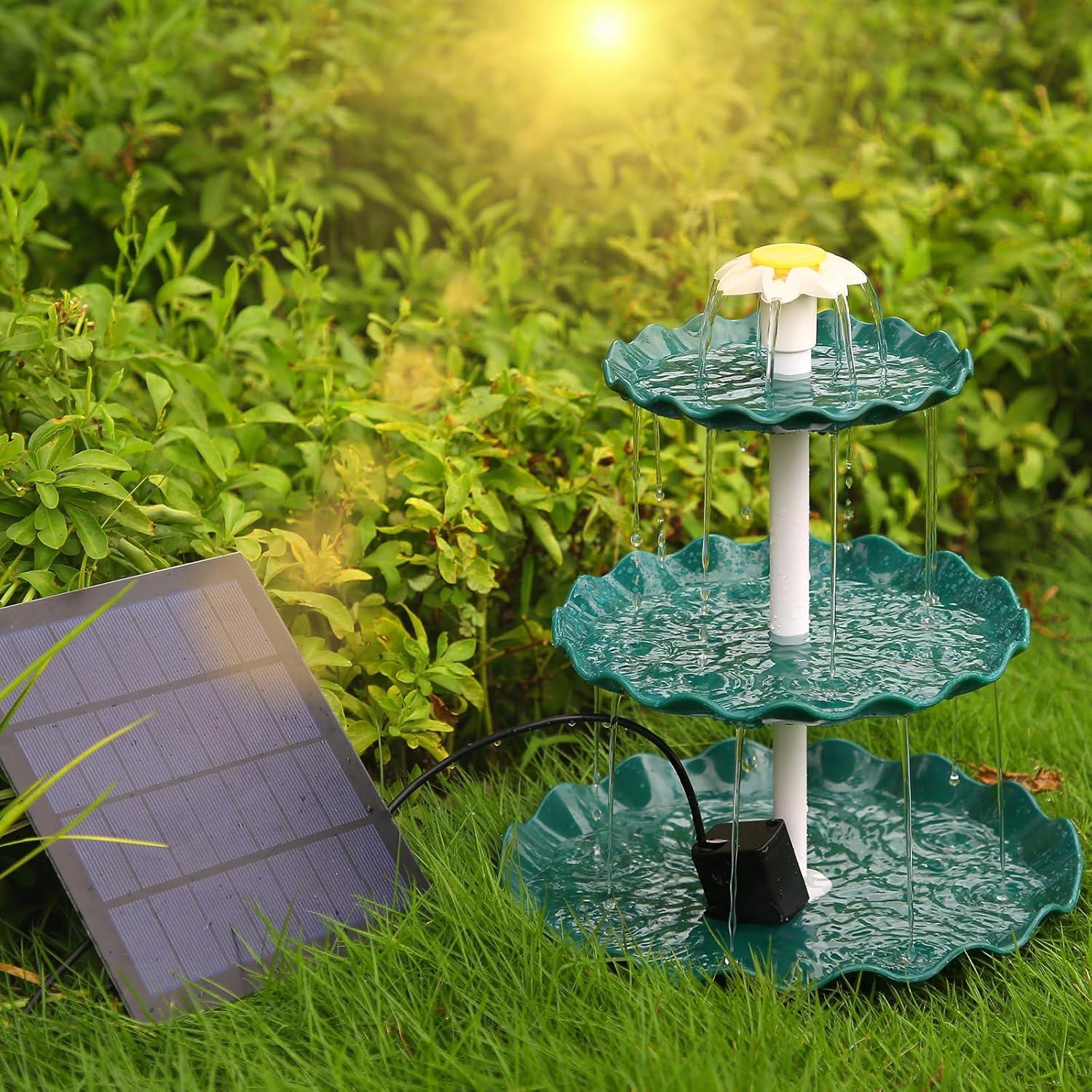 Bomba de Fuente Solar AISITIN 3.5W para Baño de Aves