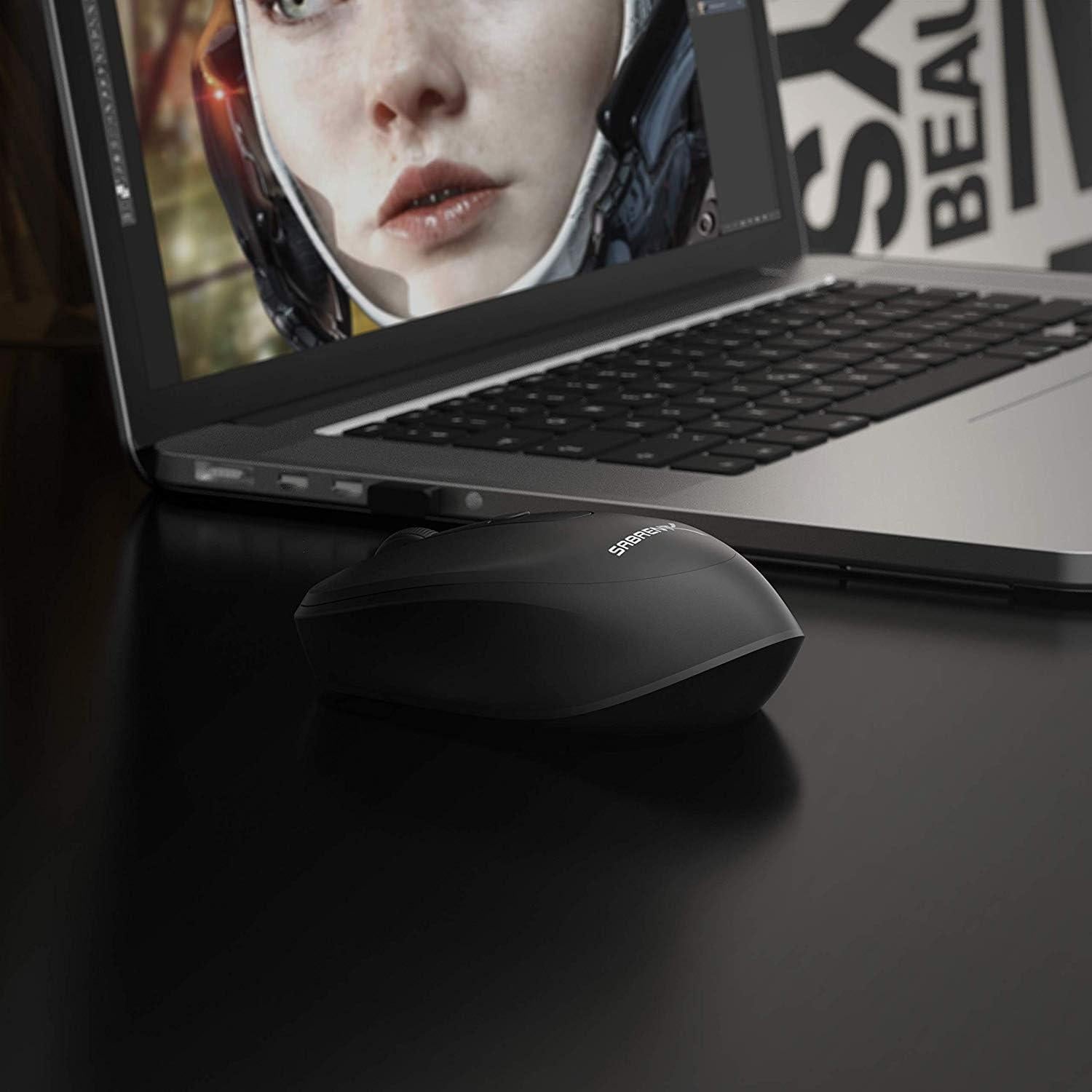 Ratón Inalámbrico Recargable SABRENT MS-RCWM 600mAh DPI Ajustable