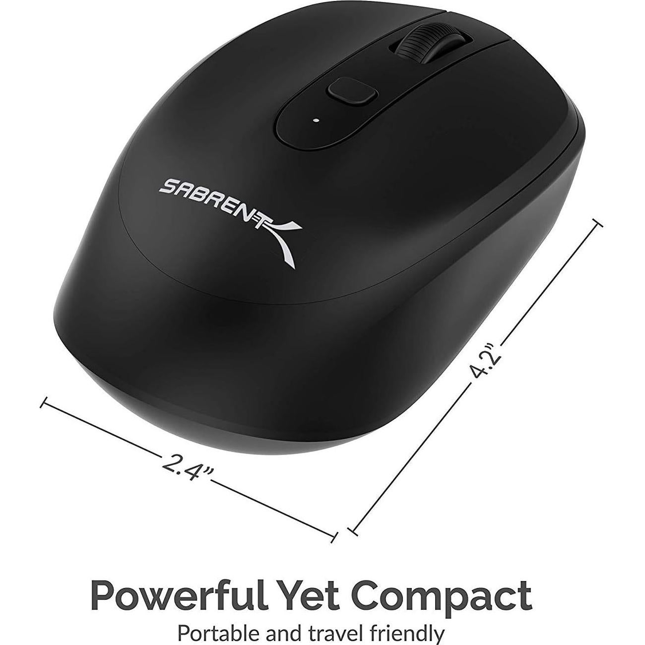 Ratón Inalámbrico Recargable SABRENT MS-RCWM 600mAh DPI Ajustable