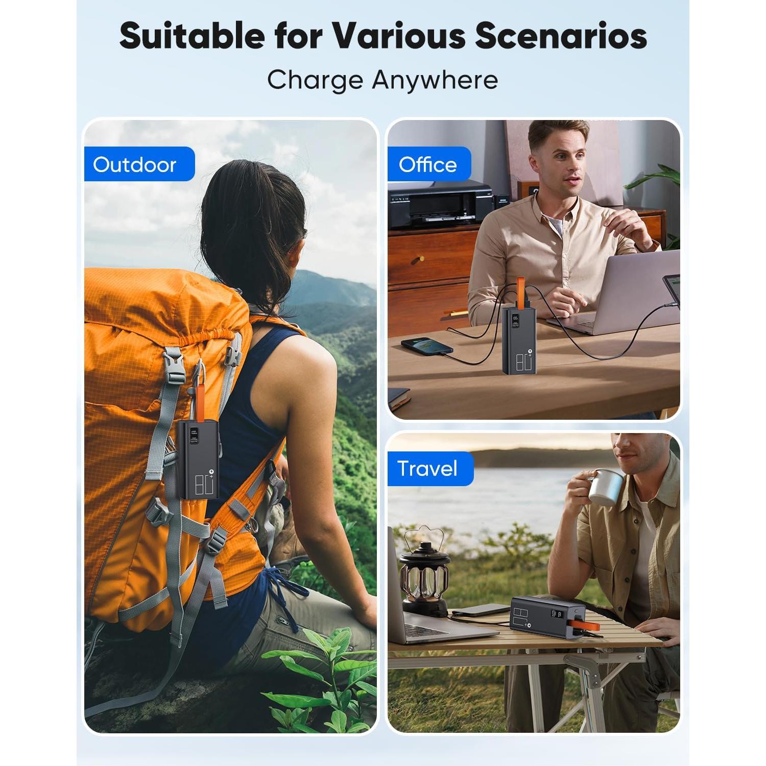 Banco de Energía 80000mAh Liahomco Cargador Portátil 30W