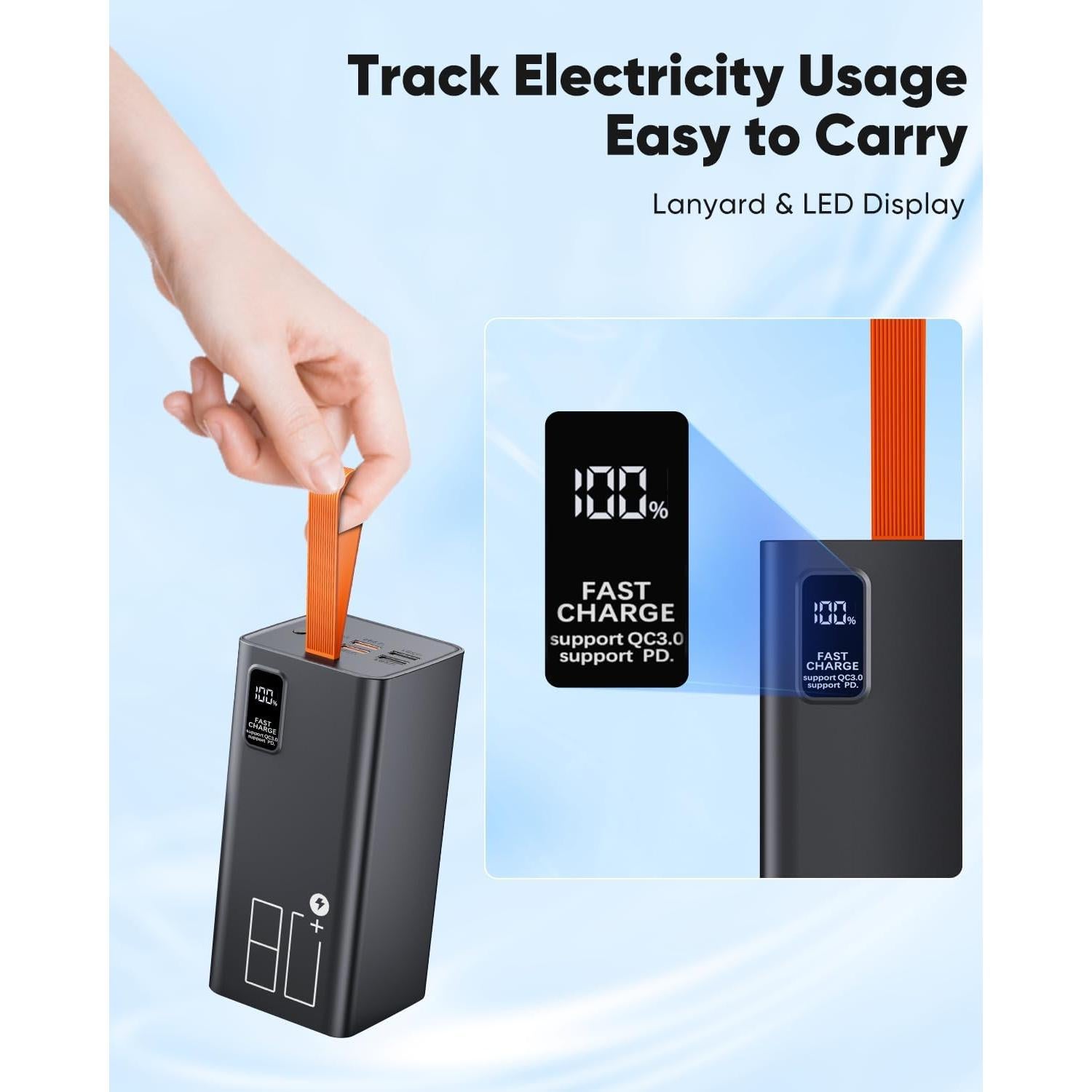 Banco de Energía 80000mAh Liahomco Cargador Portátil 30W