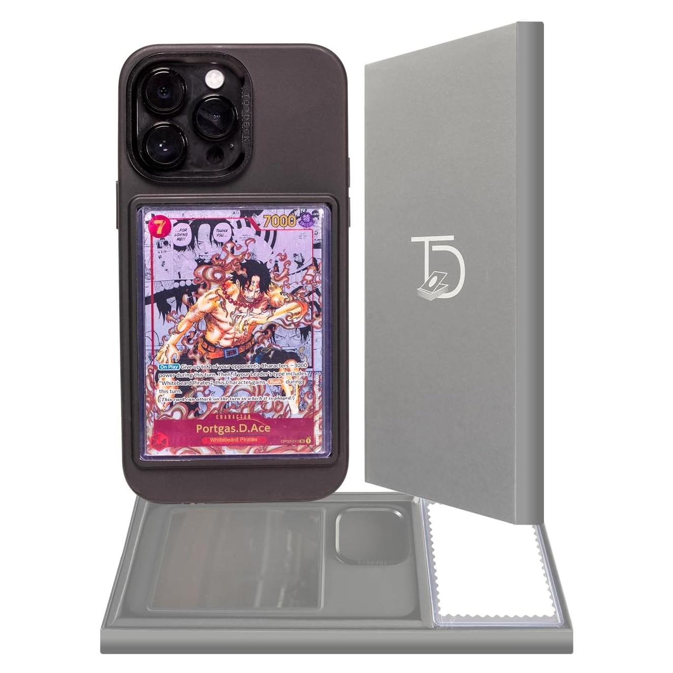 Funda TopDeck para iPhone 14 Negra con Soporte para Cartas