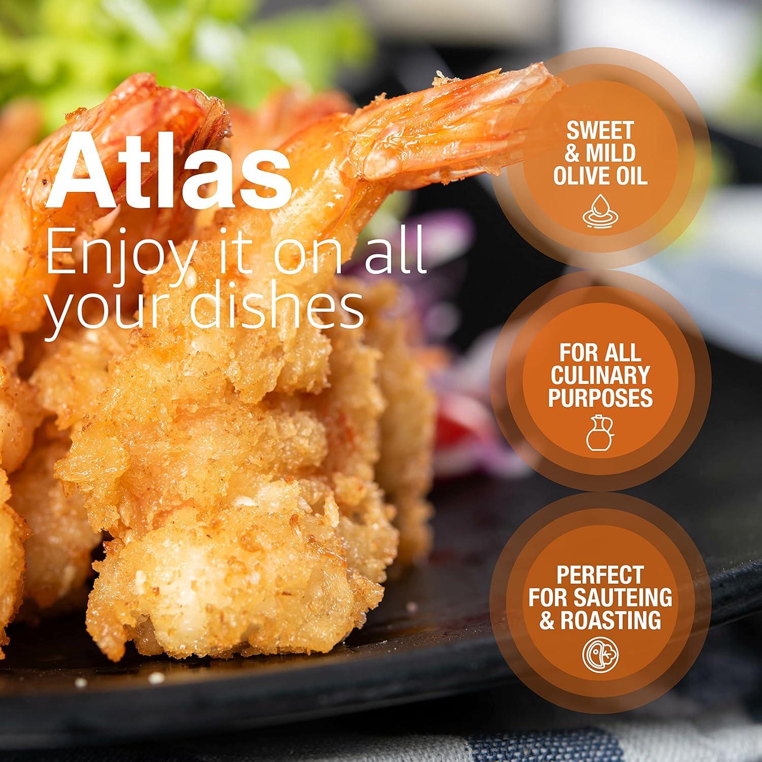 Aceite de Oliva Extra Virgen Orgánico Atlas 500 mL Prensado en Frío