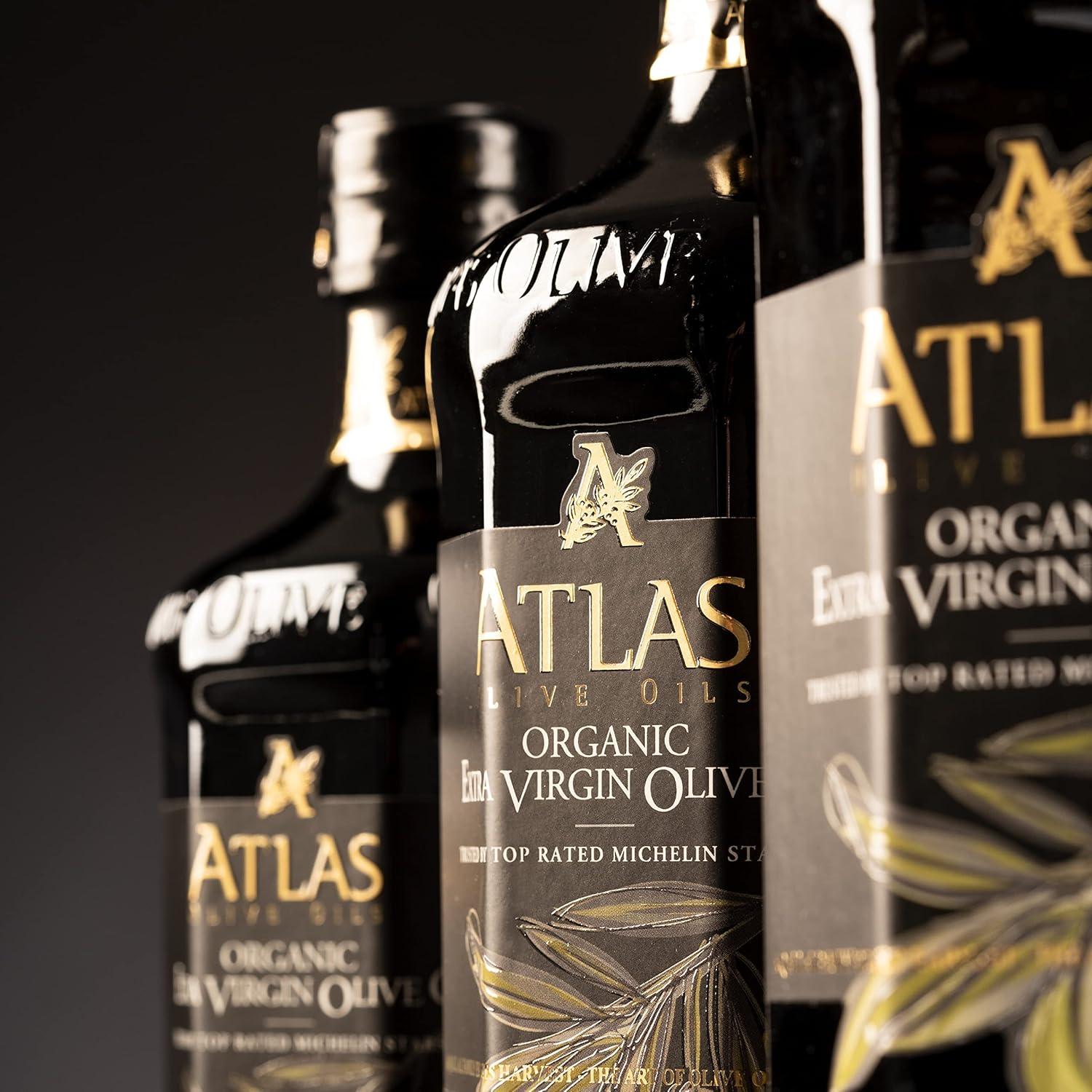 Aceite de Oliva Extra Virgen Orgánico Atlas 500 mL Prensado en Frío