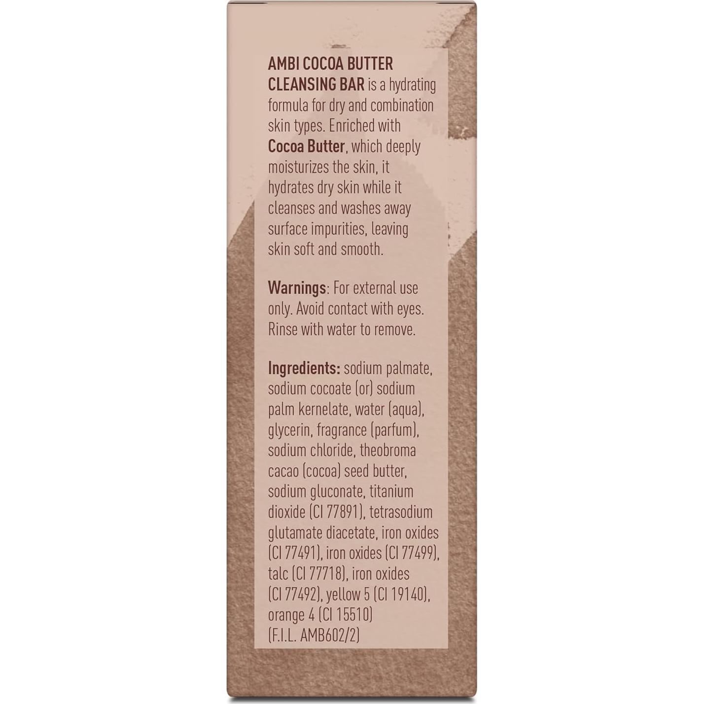 Ambi Cocoa Butter Cleansing Bar, 3.5 Ounce