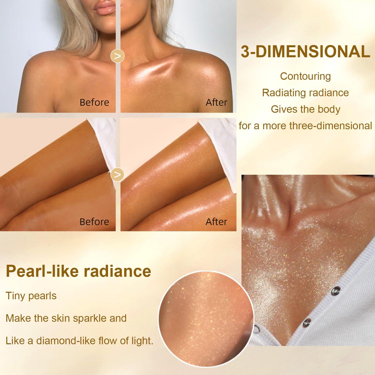 Aceite Brillante Corporal Meilury SPF 45 con Mica Rosa 109.8 ml