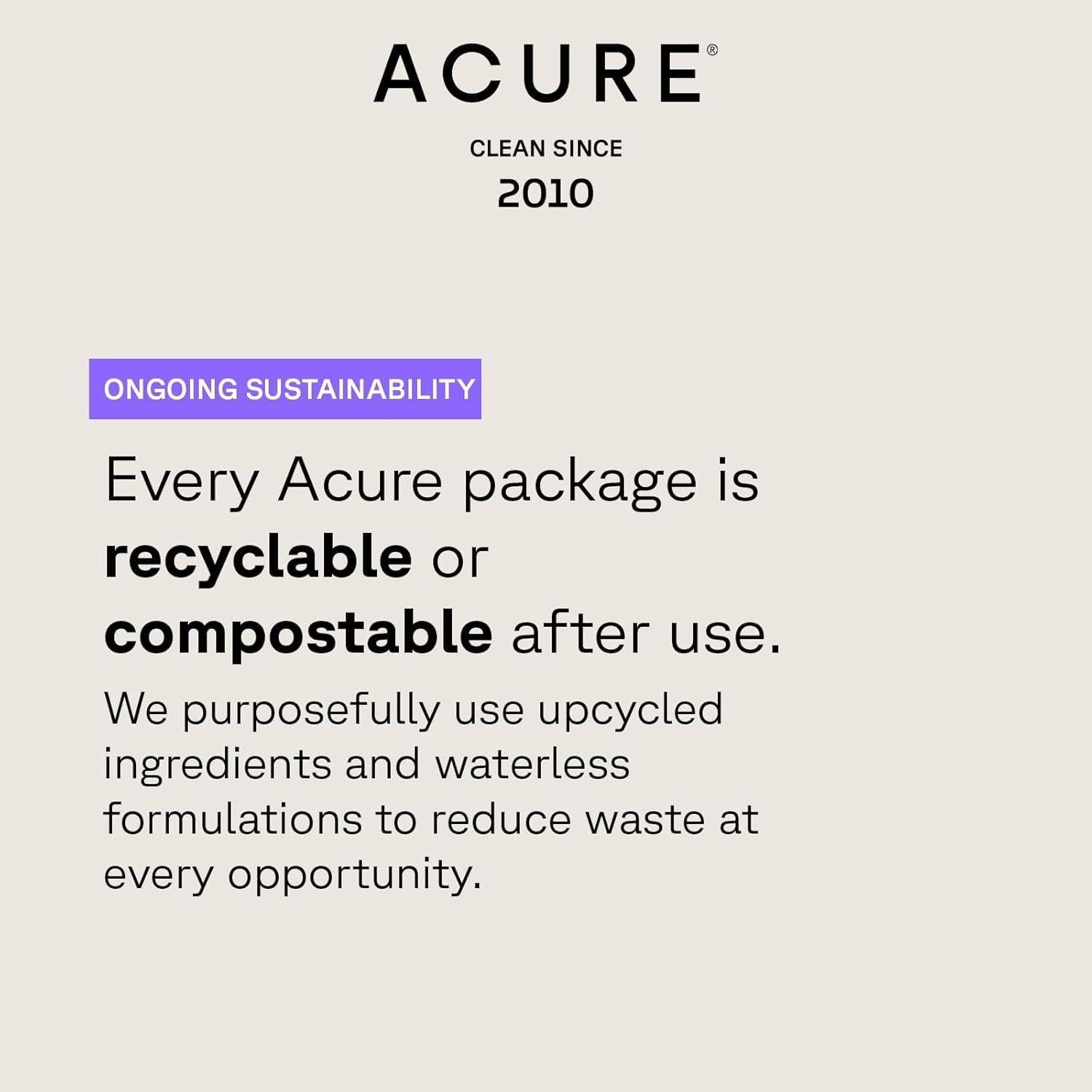 Exfoliante Facial Acure Brightening 118 ml - Limpiador Suave