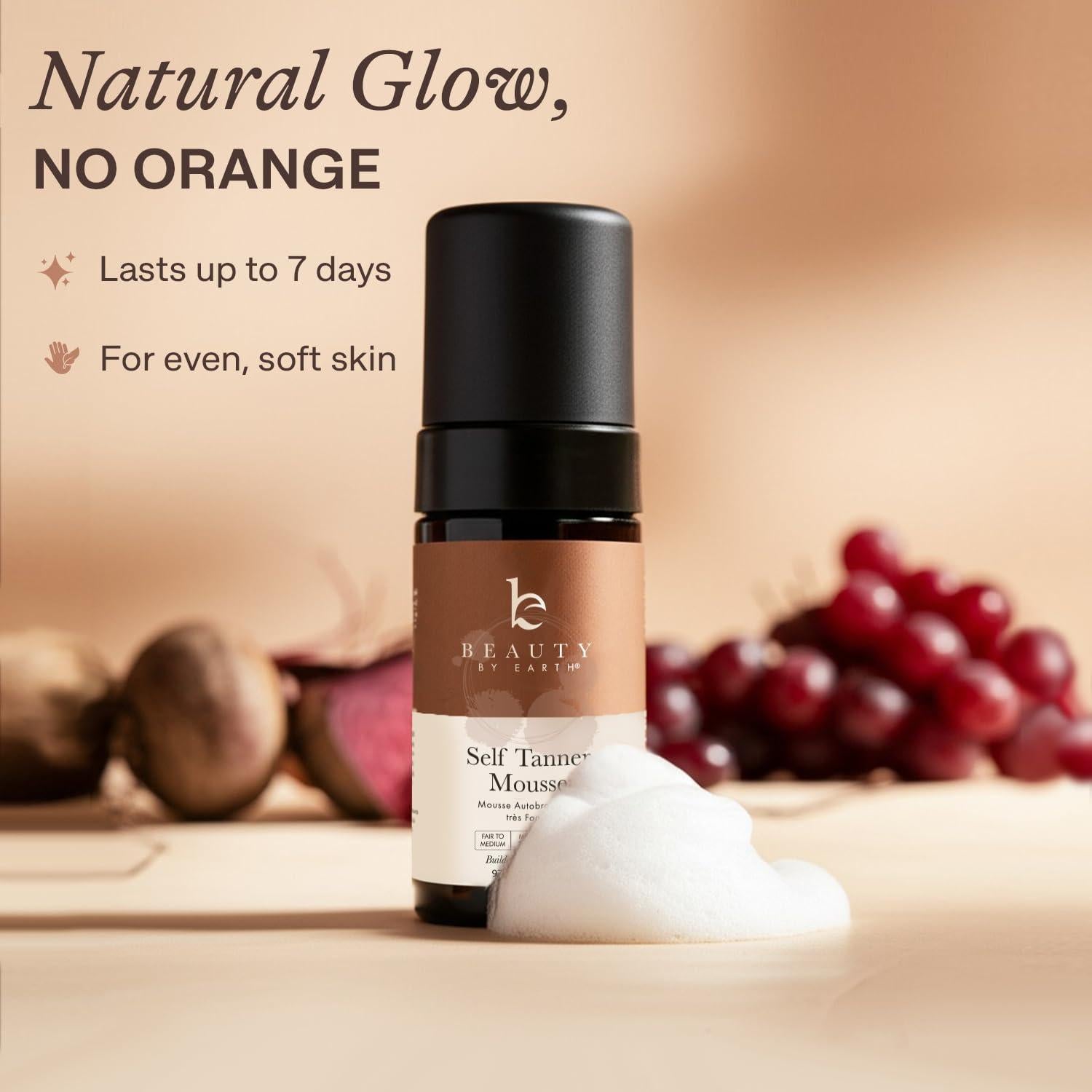 Mousse Autobronceador Beauty by Earth 97.2 ml Extra Oscuro