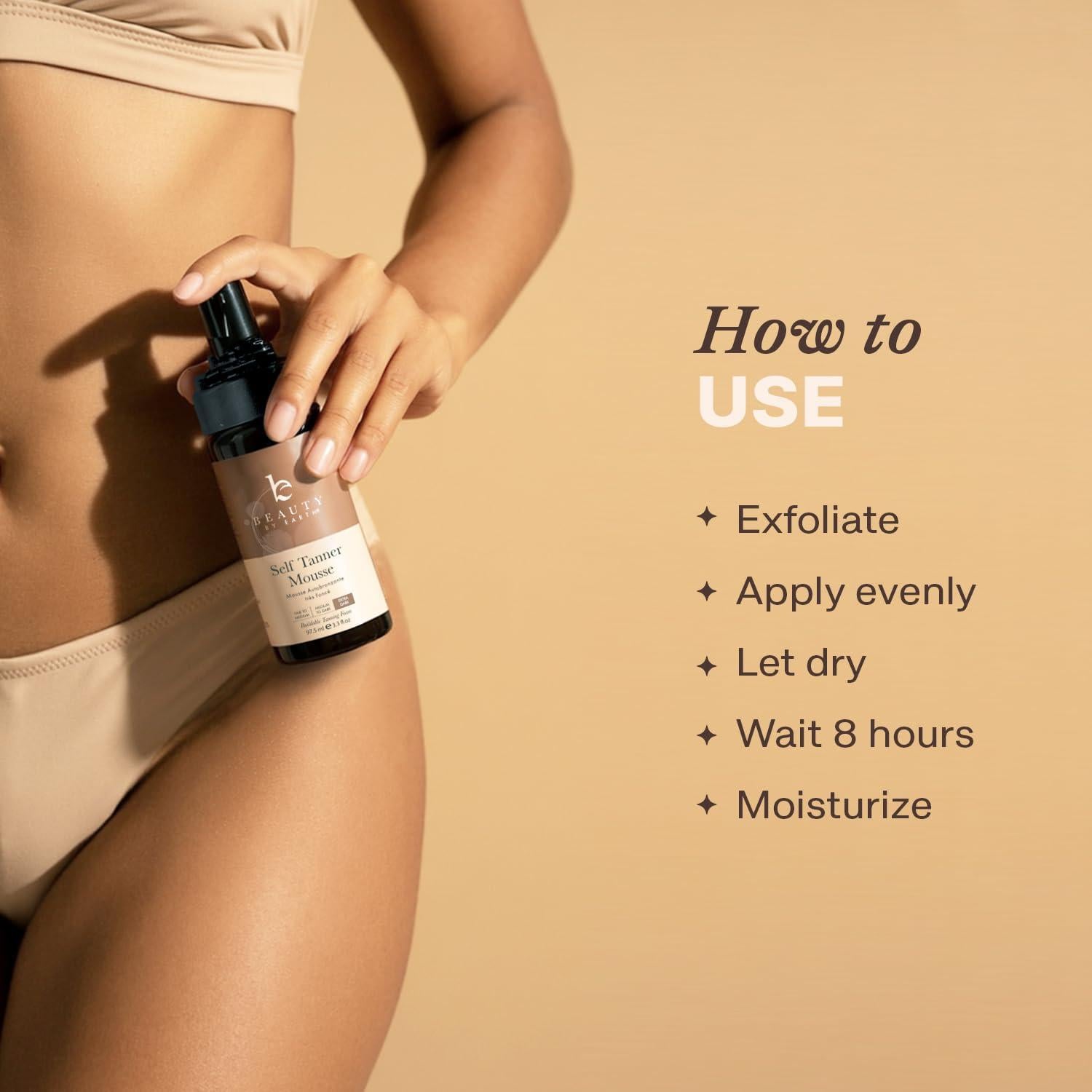 Mousse Autobronceador Beauty by Earth 97.2 ml Extra Oscuro