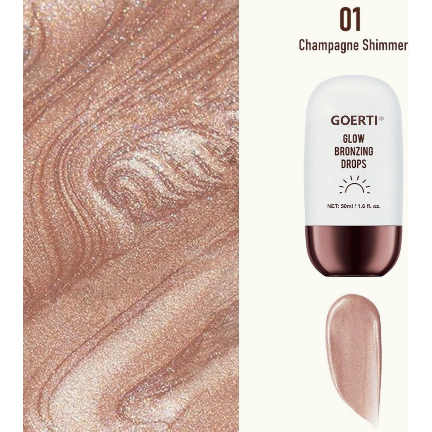 Aceite Brillante Corporal Goerti 50ml - Iluminador Champán