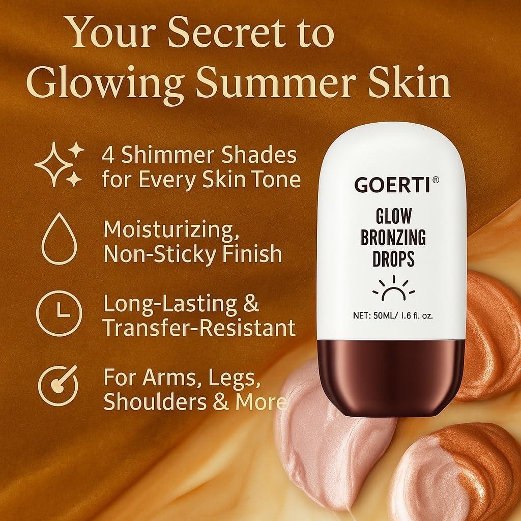 Aceite Brillante Corporal Goerti 50ml - Iluminador Champán