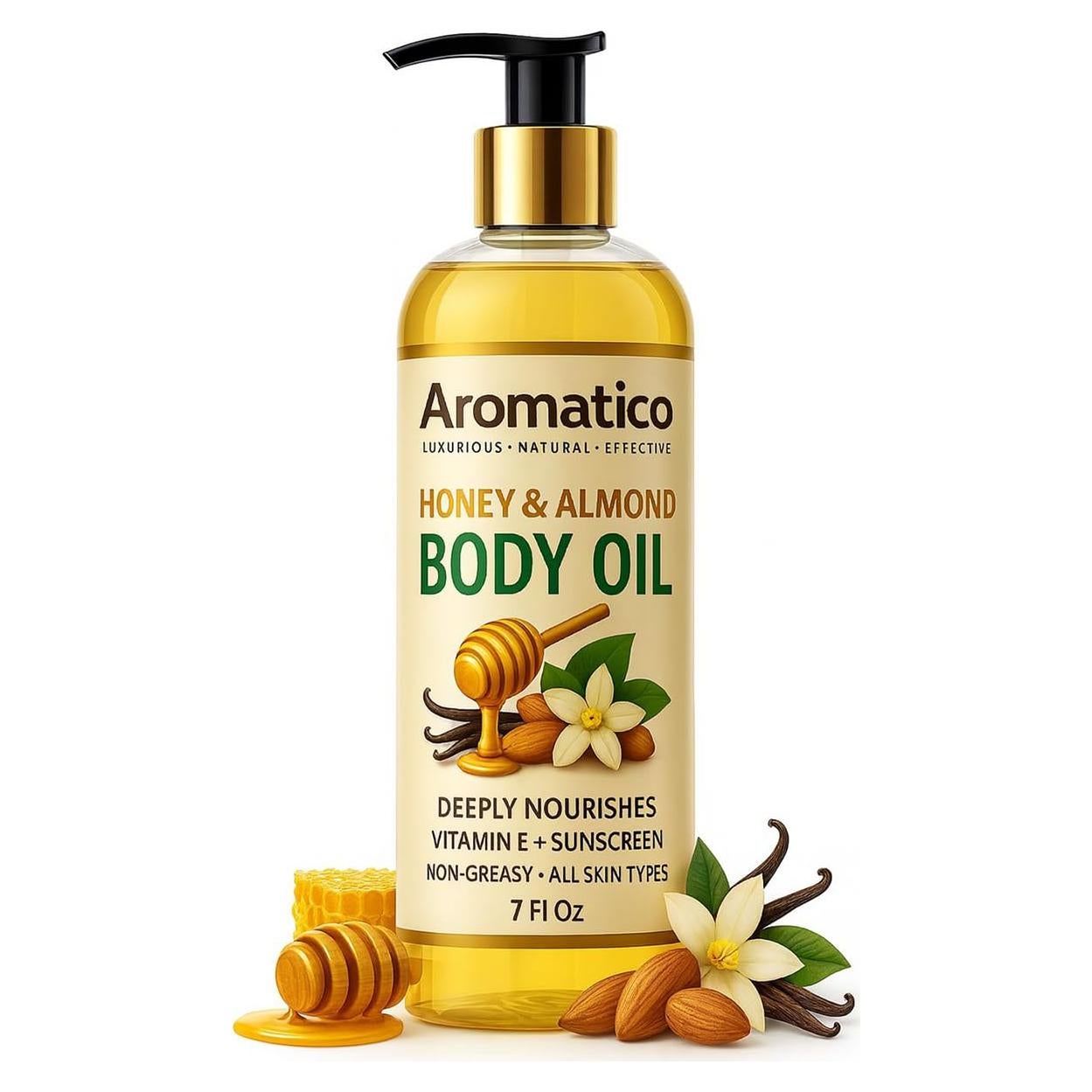 Aceite Corporal Hidratante Afriyana Miel y Almendra 207 ml