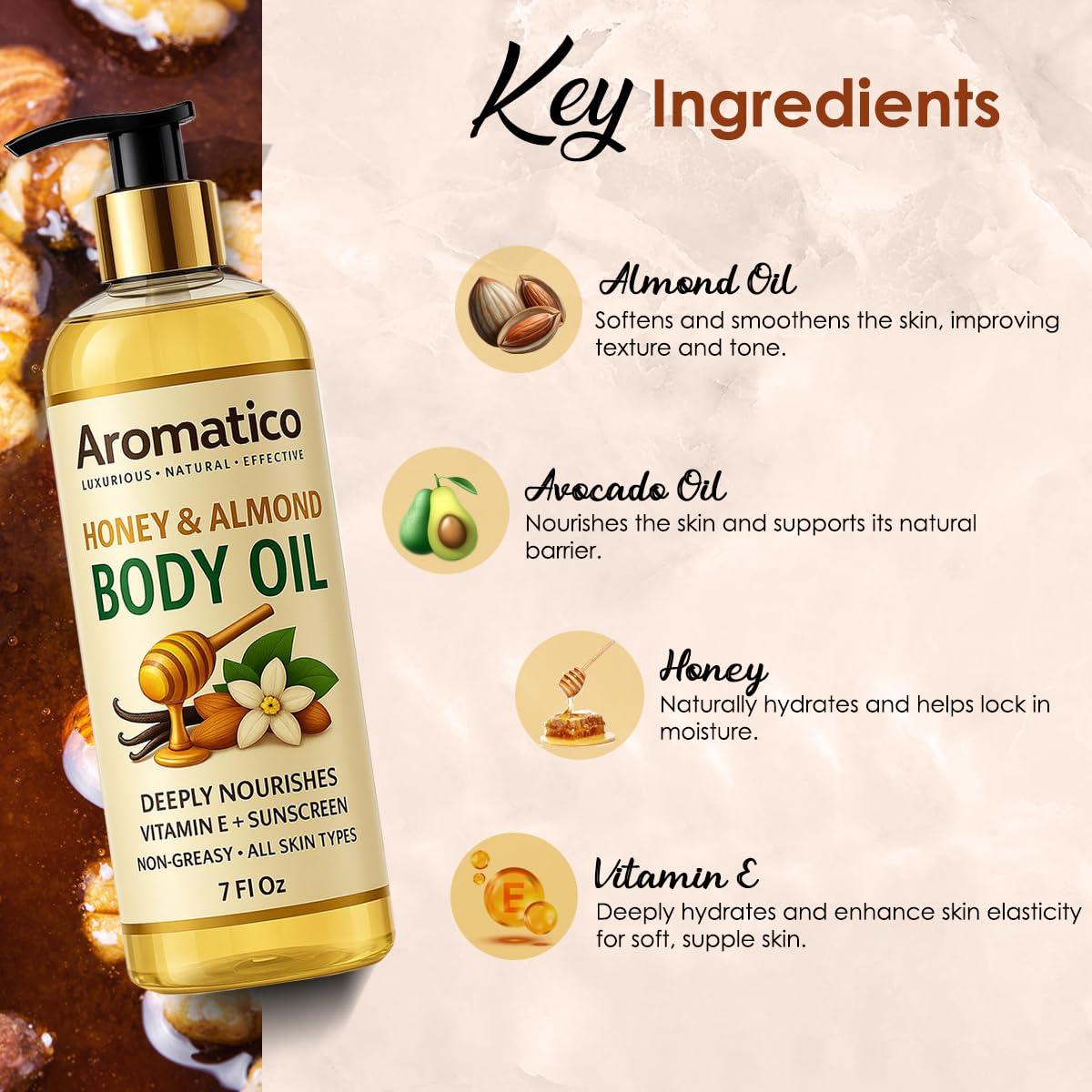 Aceite Corporal Hidratante Afriyana Miel y Almendra 207 ml