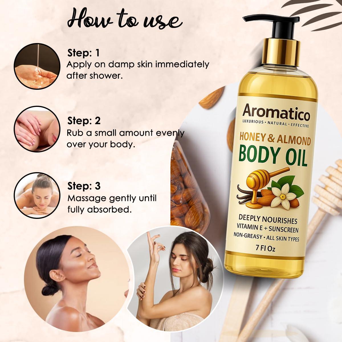 Aceite Corporal Hidratante Afriyana Miel y Almendra 207 ml