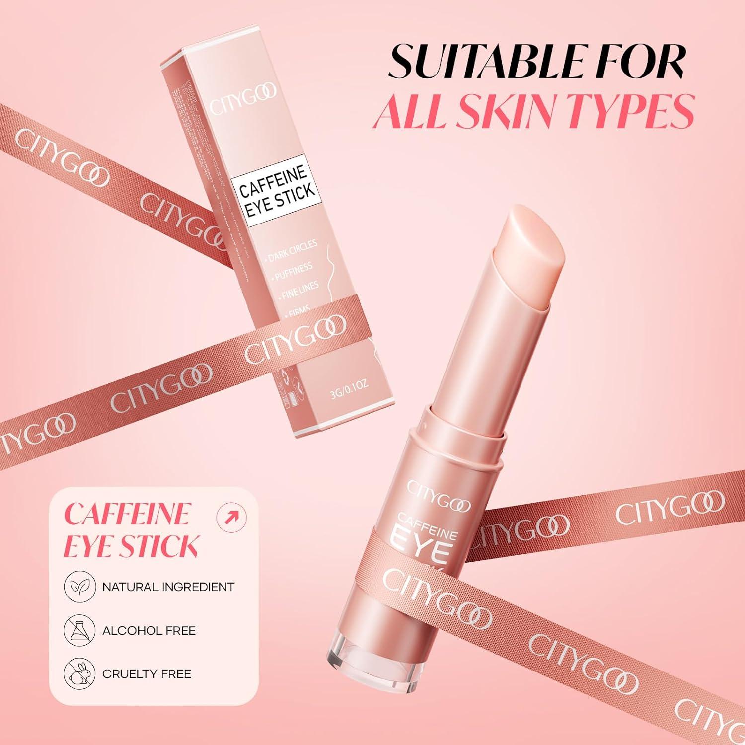 CITYGOO Barra de Crema para Ojos con Cafeína 2.83g - Antienvejecimiento